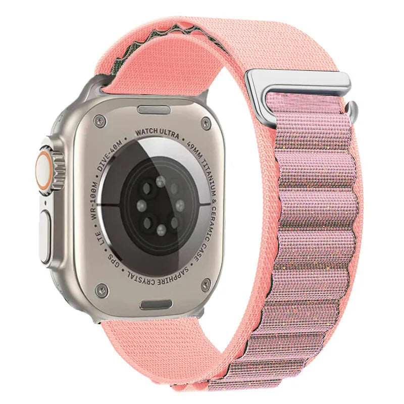 Alpine Loop Band For Apple Watch - 18 Pink shiny-Ultra 49mm-Insta Straps