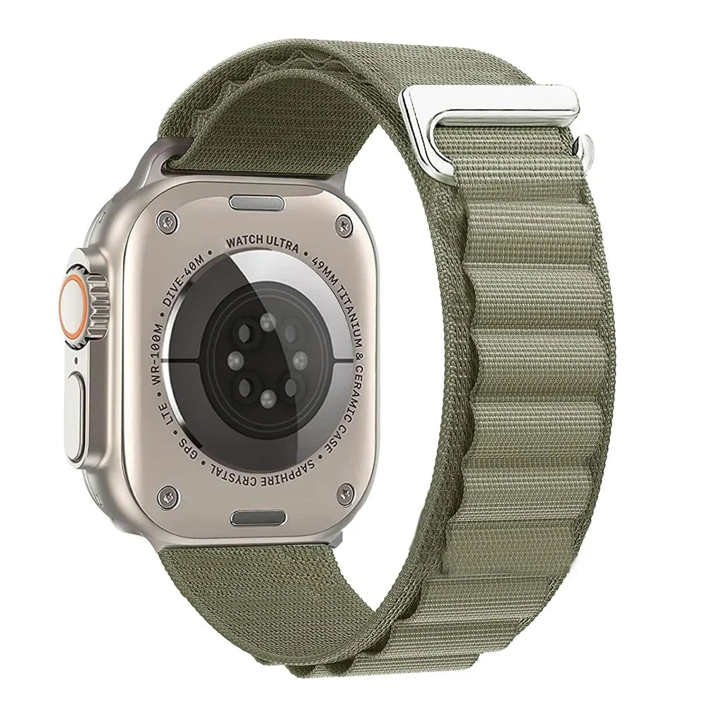 Alpine Loop Band For Apple Watch - 2 Olive-Ultra 49mm-Insta Straps