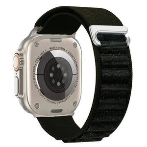 Alpine Loop Band For Apple Watch - 25 Black shiny-38mm 40mm 41mm-Insta Straps