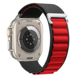 Alpine Loop Band For Apple Watch - 21 Black red-Ultra 49mm-Insta Straps