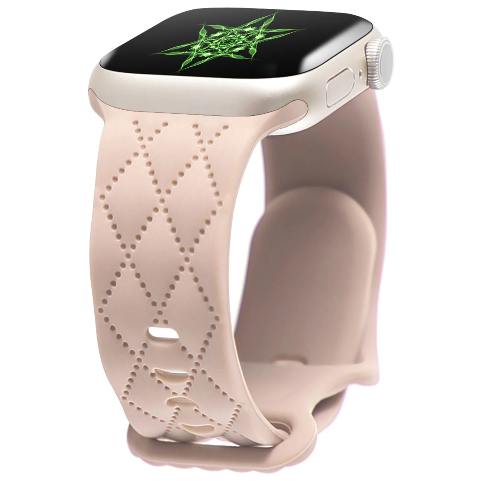 Geometric pattern Apple Watch Sports Band - Pink Sand-38mm 40mm 41mm-Insta Straps
