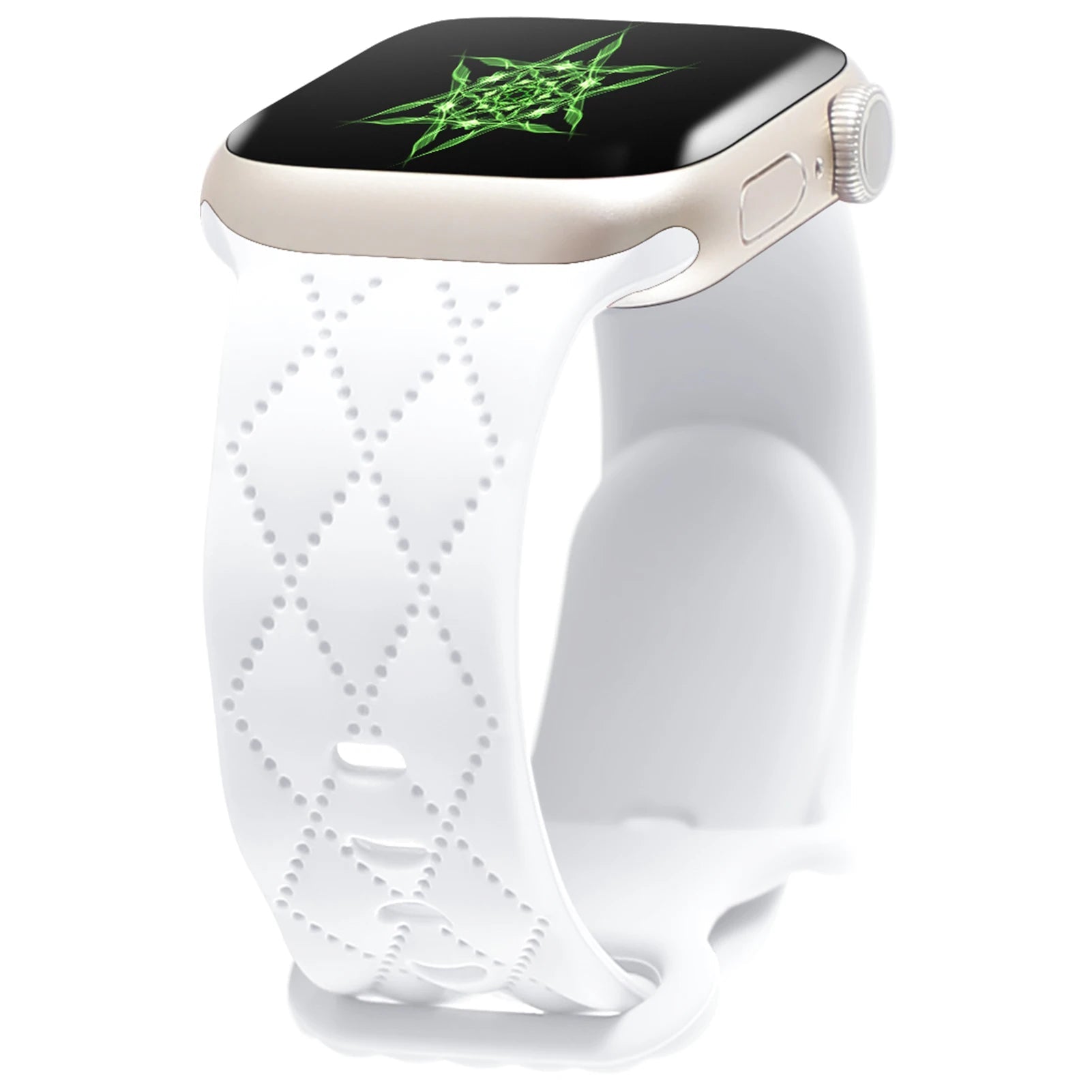 Geometric pattern Apple Watch Sports Band - white-38mm 40mm 41mm-Insta Straps