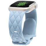 Geometric pattern Apple Watch Sports Band - light Blue-38mm 40mm 41mm-Insta Straps