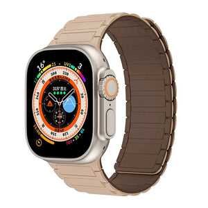 Magnetic Silicone Apple Watch Sports Band - Milk tea chocolate-38mm 40mm 41mm-Insta Straps