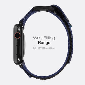 Nylon Canvas Apple Watch Band - Army Blue-38mm 40mm 41mm-Insta Straps